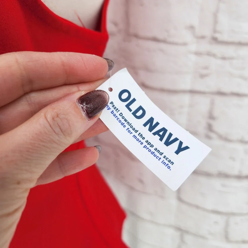 Old Navy Red Top Coquette Sleeveless Stretch Layering Ponte Knit Size Large NWT - Picture 2 of 8